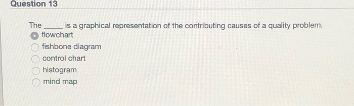 Question 13 The is a graphical representation of