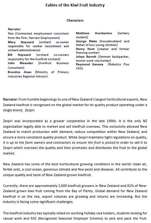 Question 1: Using organisational design