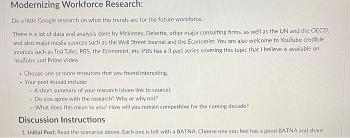 Discussion: The Future of Work - Modernizing