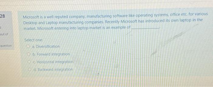 28 Microsoft is a well reputed company,