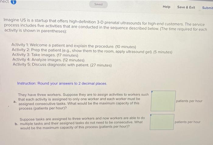 g nect Saved Help Save & Exit Submit Imagine US