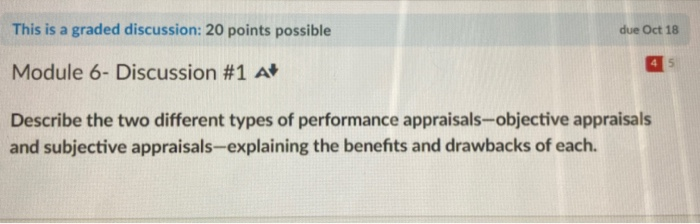 This is a graded discussion: 20 points possible
