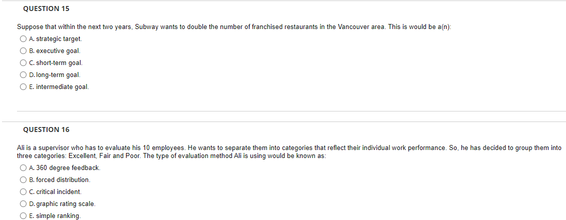 QUESTION 15 Suppose that within the next two