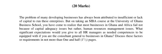 this is a human resource management question (20