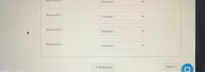 Project Network Analysis Problem: For the