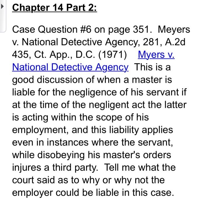 Chapter 14 Part 2: Case Question #6 on page 351.