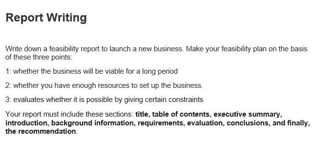 title : technical communication Report Writing