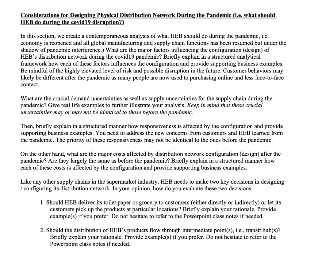 Considerations for Designing Physical