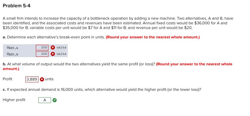 Problem 5-4 A small firm intends to increase the