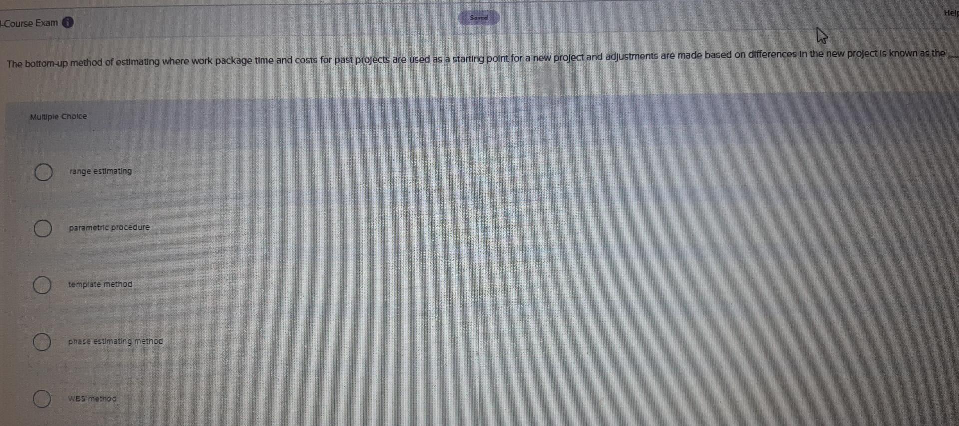 44 Help Bayed Course Exam The bottom-up method of