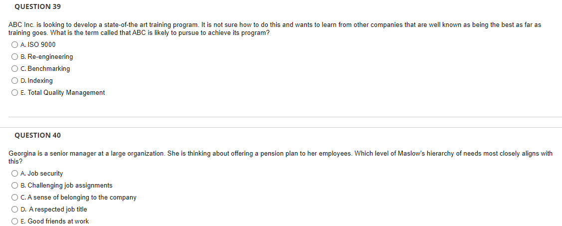 QUESTION 39 ABC Inc. is looking to develop a