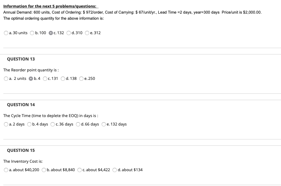 Information for the next 5 problems/questions: .