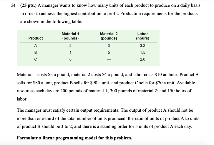 please provide formulas in steps thanks 3) (25