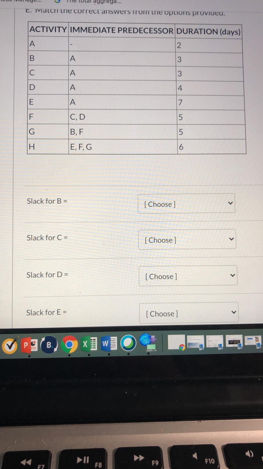 aggrega... E. Malon une correct answers trom une