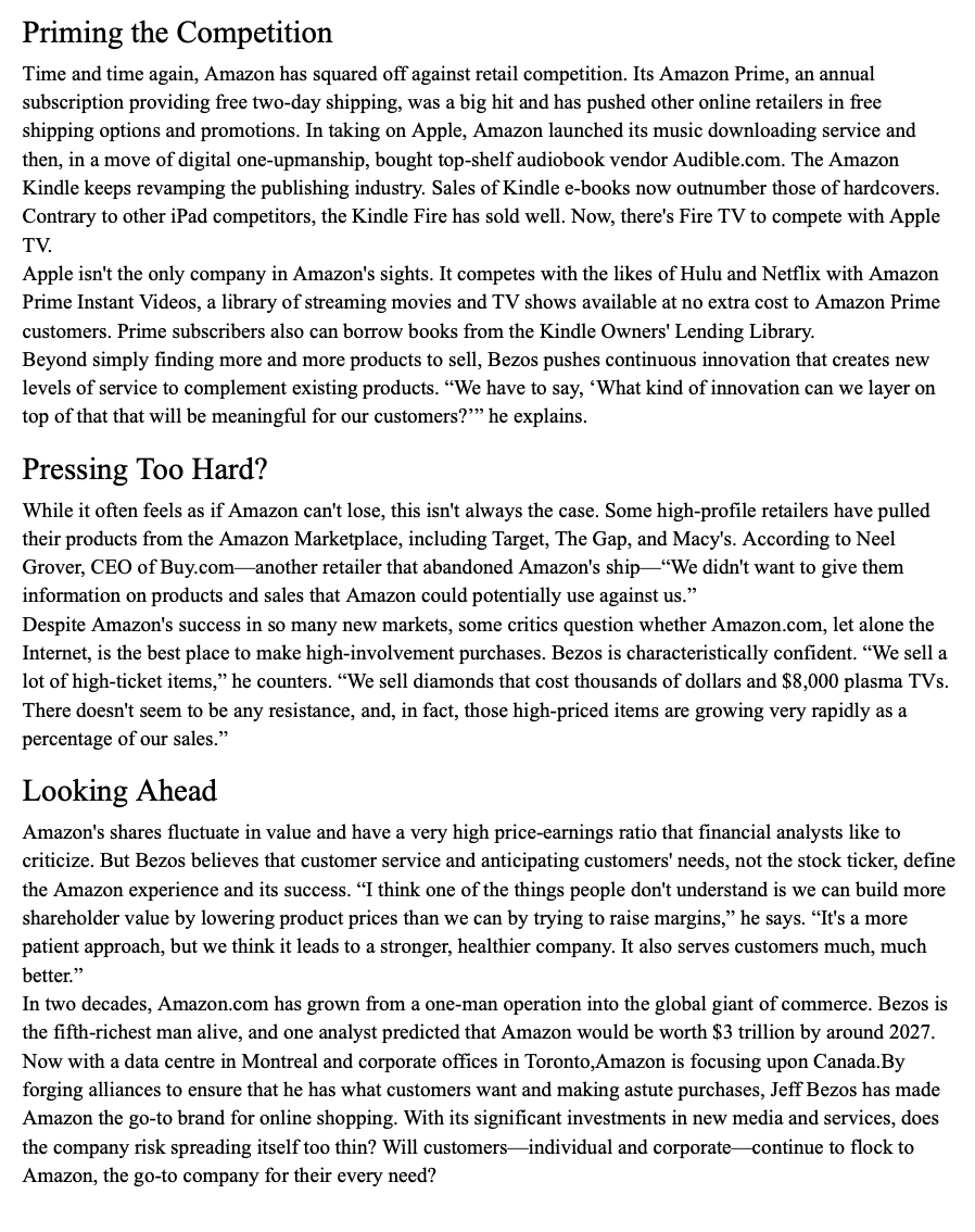 Case Studies Case 7.1 Amazon.comOne E-Store to