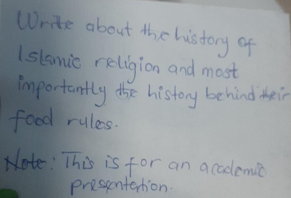 write about the history of Islamic religion and