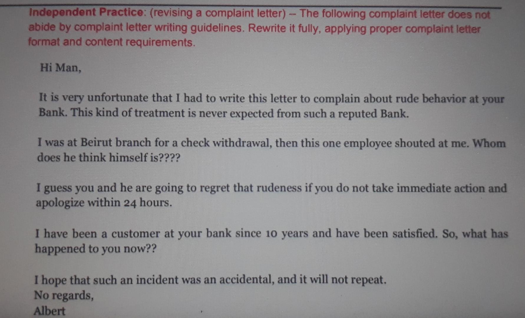 English 251 please solve this letter I have time