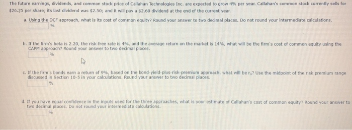 The future earnings, dividends, and common stock