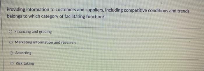 Providing information to customers and suppliers,