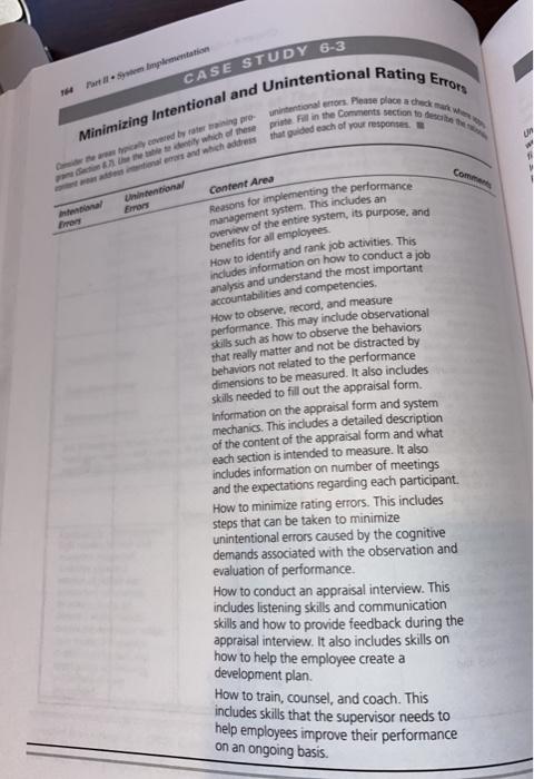 Is each content area intentional errors or