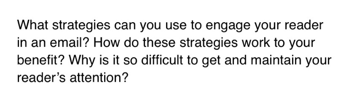 please answer in your own words. What strategies