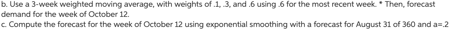 c. is august 31of 350 not 360. The following