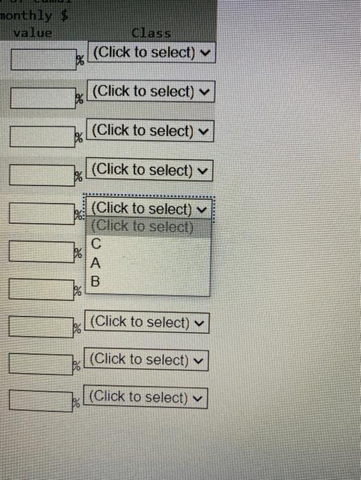 6 every box in class section has ABC category The