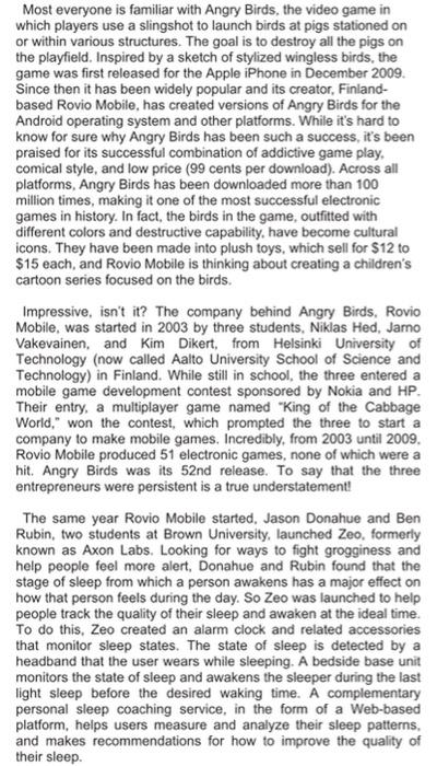 Why do you think the founders of Rovio Mobile