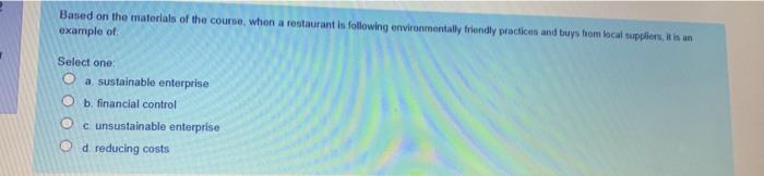 Based on the course material, analyzing