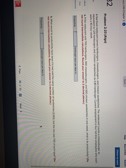 nect HW-Chapter 2 0 ave & Exit Saved Help Submit