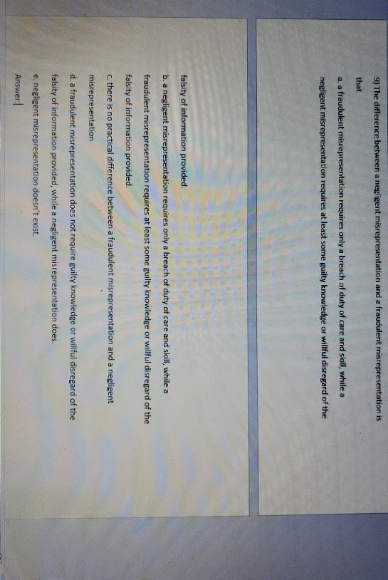 asap 9) The difference between a negligent