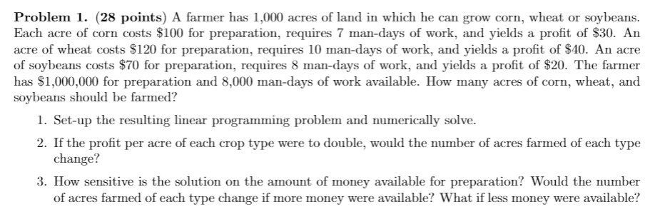 Problem 2. (14 points) Two products, A and B, are