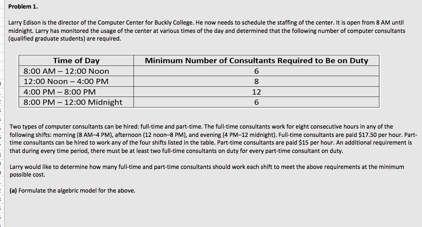 Please provide clear answers. Problem 1. Larry