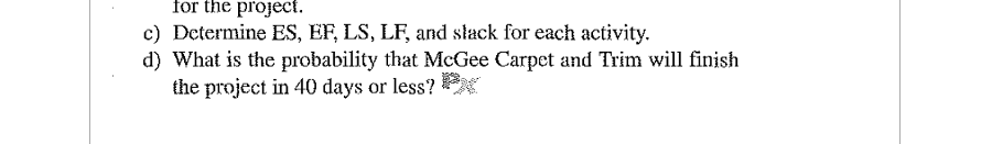 Assignment 1 3.7 Task time estimates for a