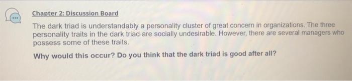 Assignment Management Chapter 2: Discussion Board