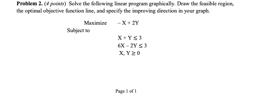 Problem 2. (4 points) Solve the following linear