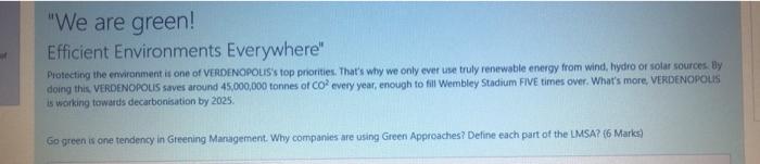 "We are green! Efficient Environments Everywhere"