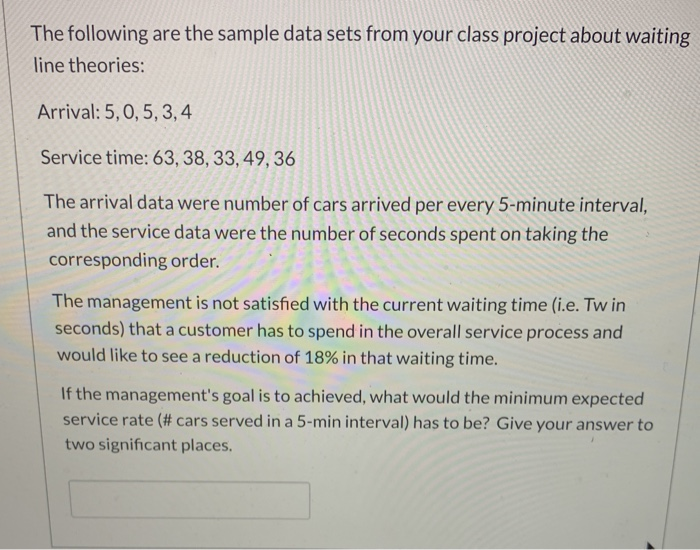 The following are the sample data sets from your