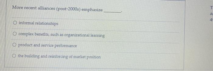 More recent alliances (post-2000s) emphasize