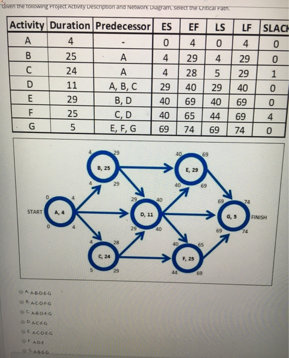 Given the Tollowing Project Activity Description
