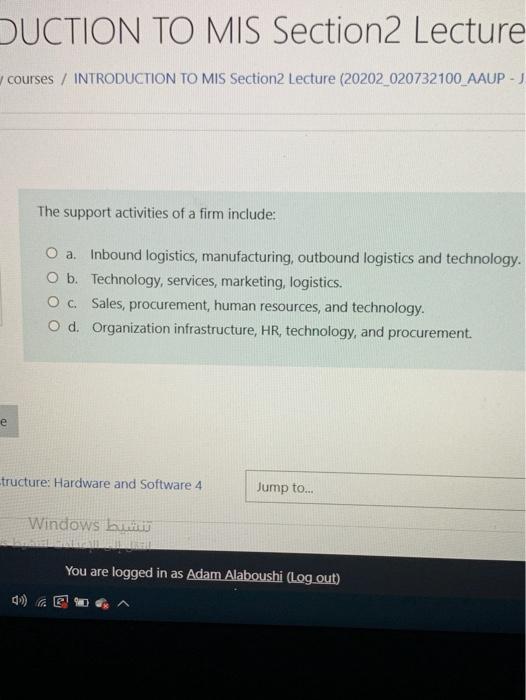 DUCTION TO MIS Section2 Lecture courses/