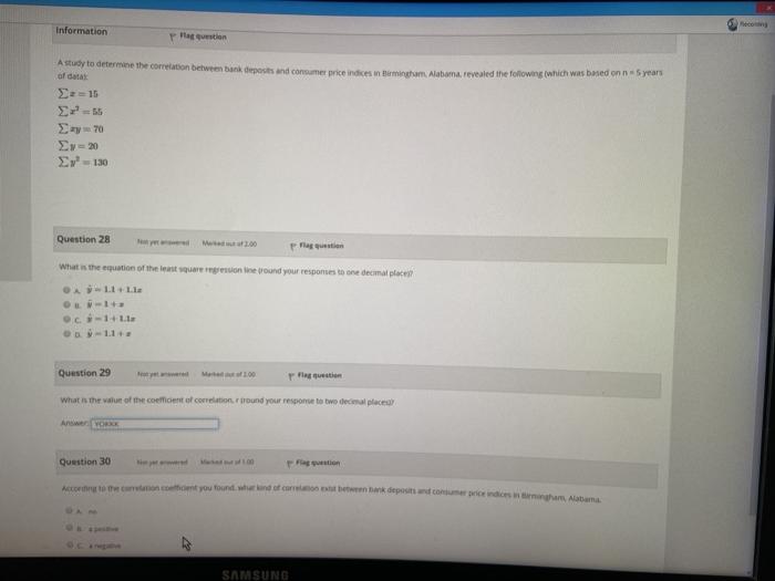 Information A study to determine the correlation