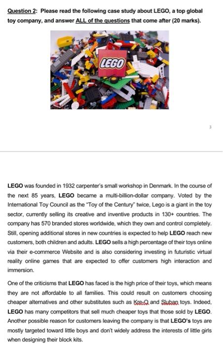 Question 2: Please read the following case study