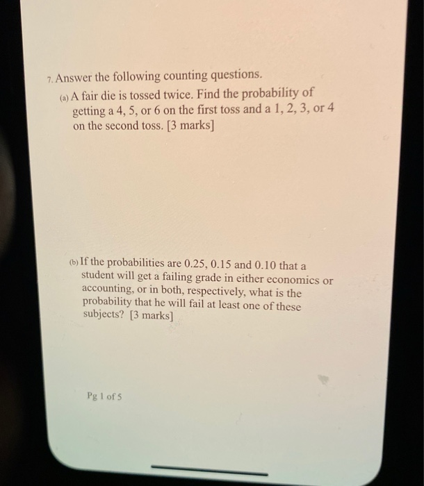 7. Answer the following counting questions. (a) A