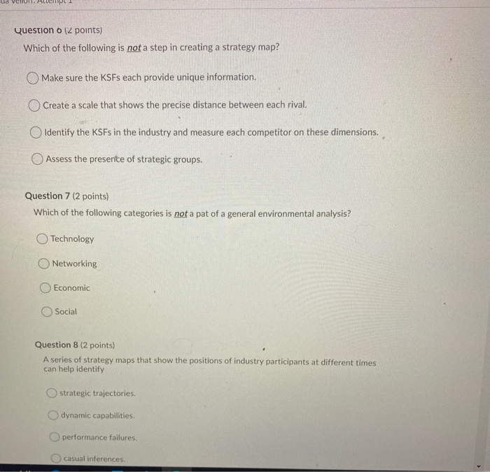 Uld Question o (2 points) Which of the following