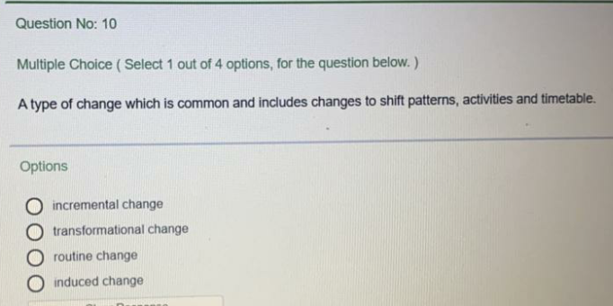 Question No: 10 Multiple Choice ( Select 1 out of