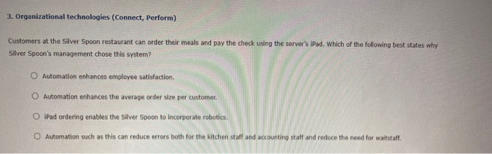 3. Organizational technologies (Connect, Perform)