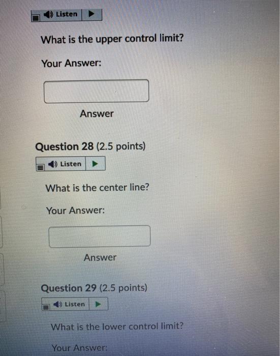 A quality inspector took six samples, each with