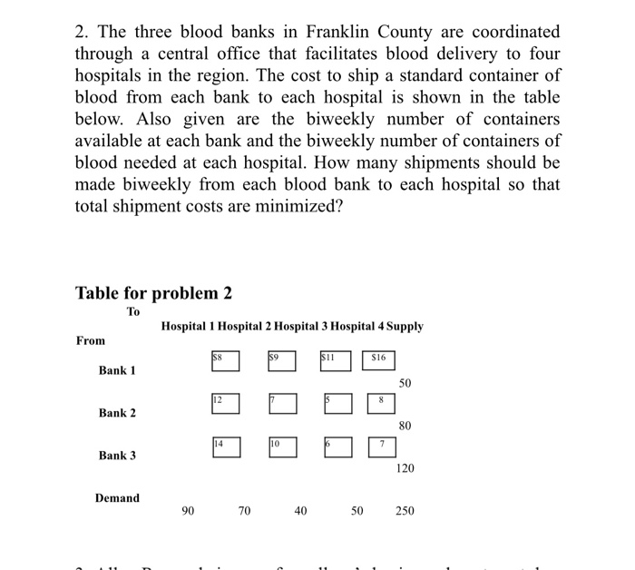 Discussion Questions 1. Is the transportation