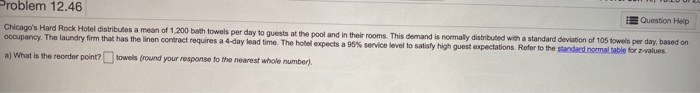 Problem 12.46 Question Help Chicago's Hard Rock